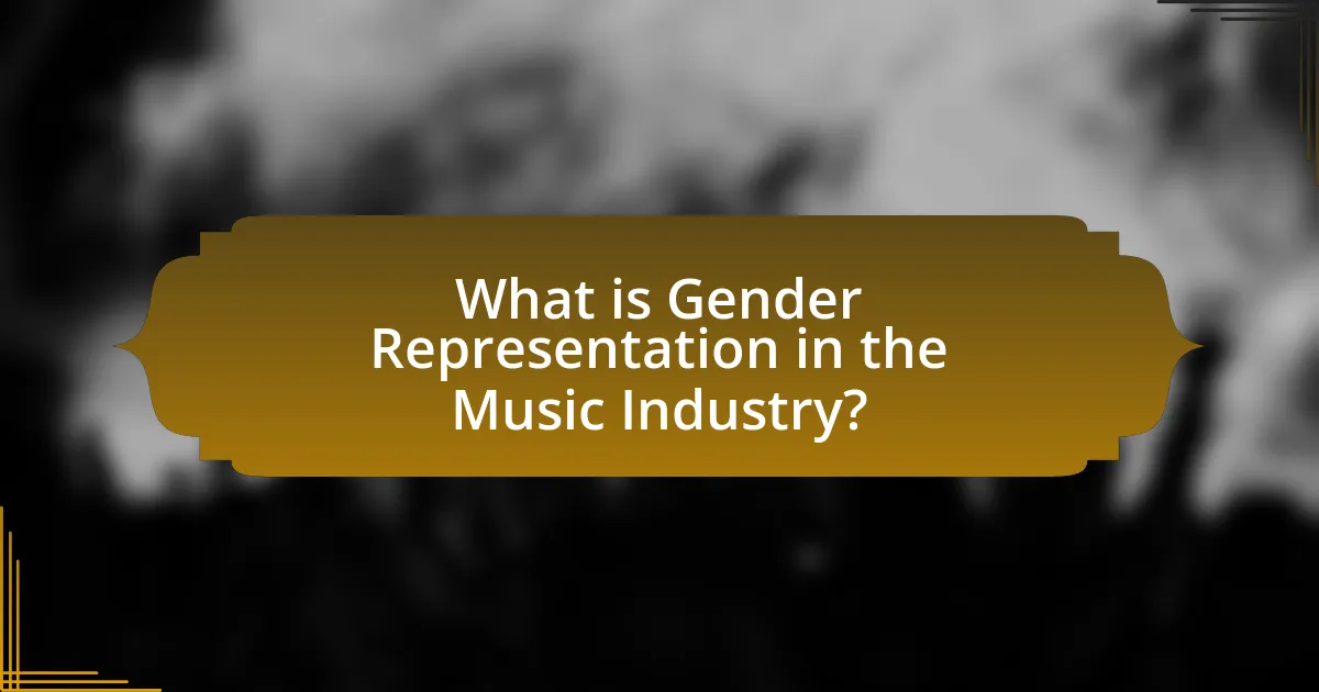 What is Gender Representation in the Music Industry?